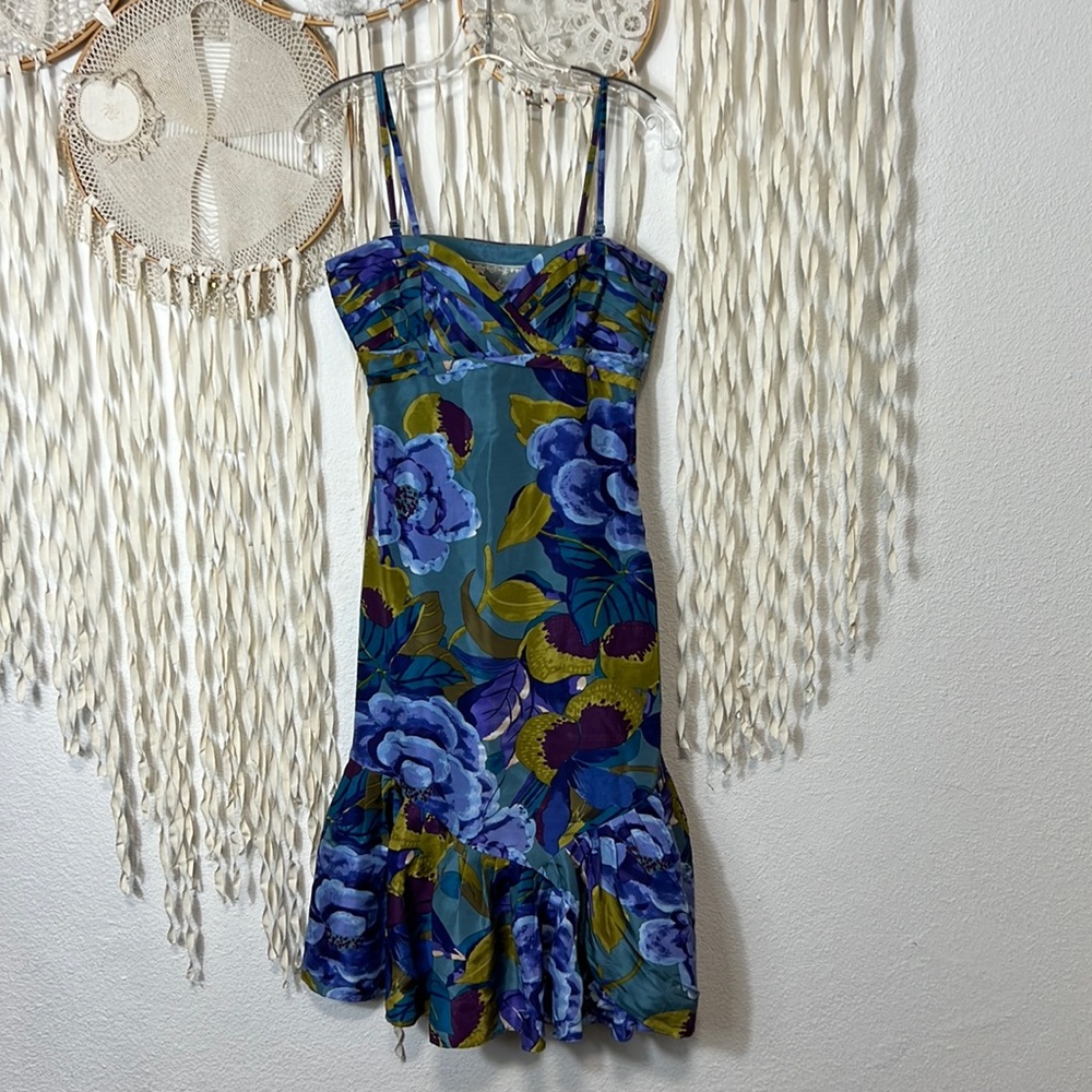 Anthropologie | Deletta NWT Silk Floral Dress Size 4